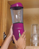 Hamilton Beach Personal Blender for Shakes and Smoothies with 14oz Travel Cup and Lid, Raspberry